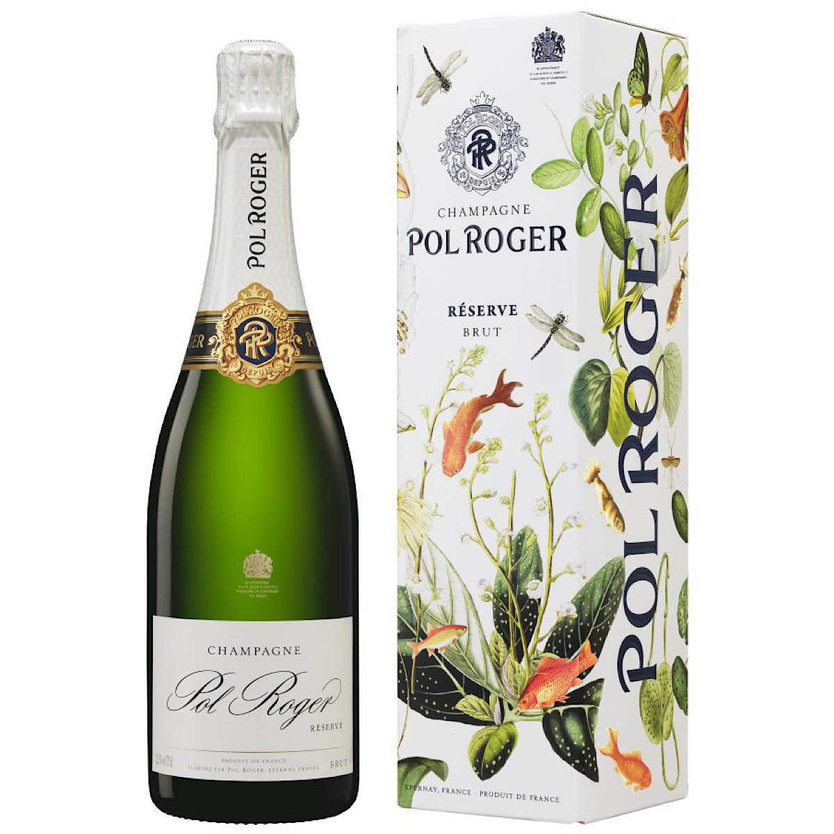 Send Pol Roger Brut Reserve Champagne Bottle - Pol Roger Gift Box